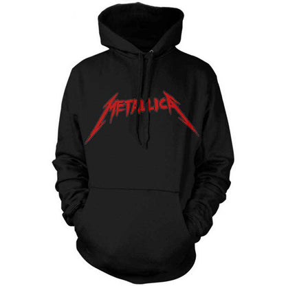 Metallica Unisex Pullover Hoodie: Skull Screaming Red (Black) (Back Print)