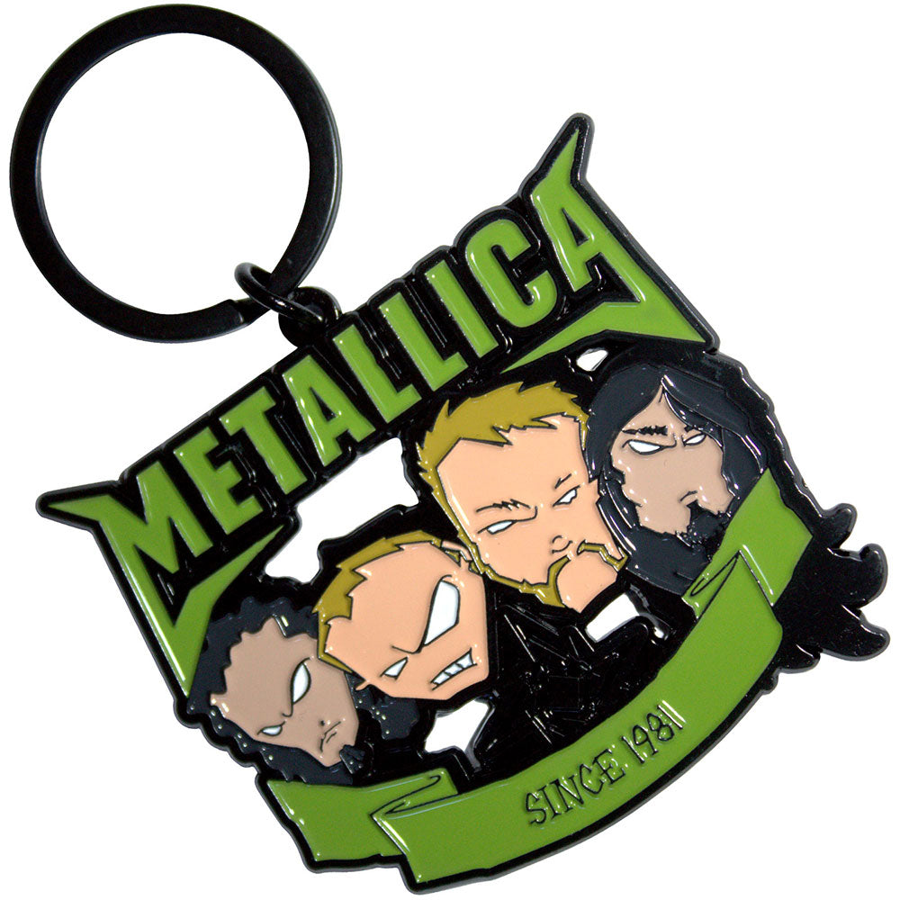 Metallica Keychain: Since 1981 Heads (Double Sided)