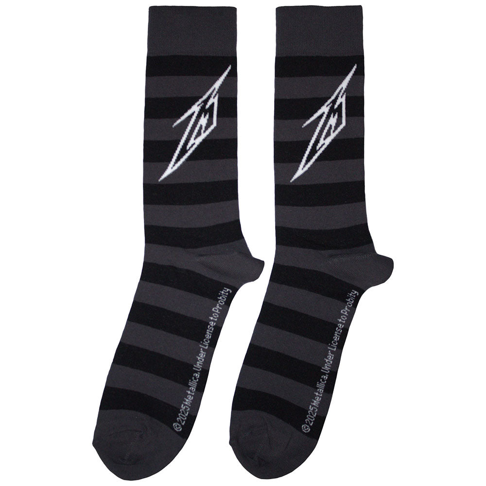 Metallica Unisex Ankle Socks: Lightning M (Charcoal Grey) (UK Size 6 - 11)