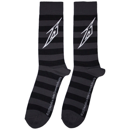 Metallica Unisex Ankle Socks: Lightning M (Charcoal Grey) (UK Size 6 - 11)