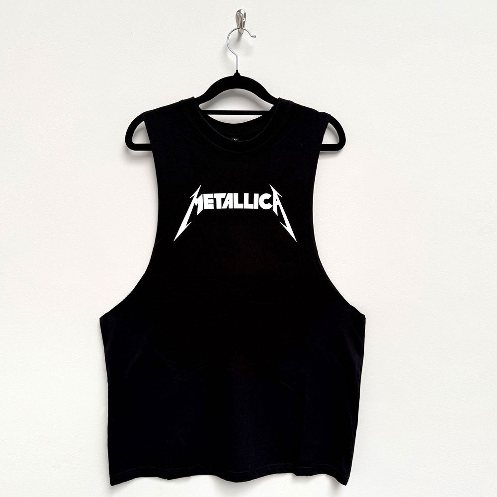 Metallica Unisex Vest T-Shirt: Logo (Black)