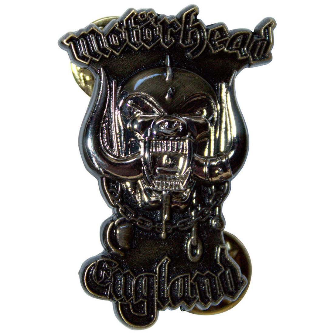 Motorhead Pin Badge: England Gold