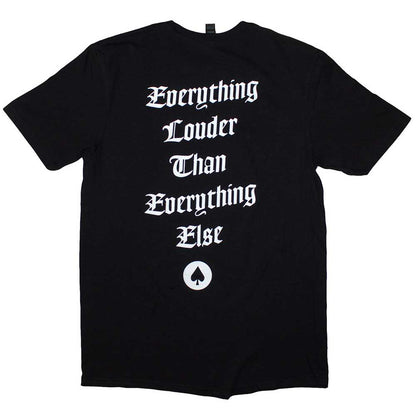 Motorhead Unisex T-Shirt: England (Black) (Back Print)