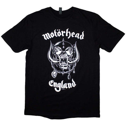 Motorhead Unisex T-Shirt: England (Black) (Back Print)