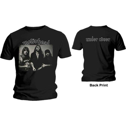 Motorhead Unisex T-Shirt: Under Cover (Black) (Back Print)