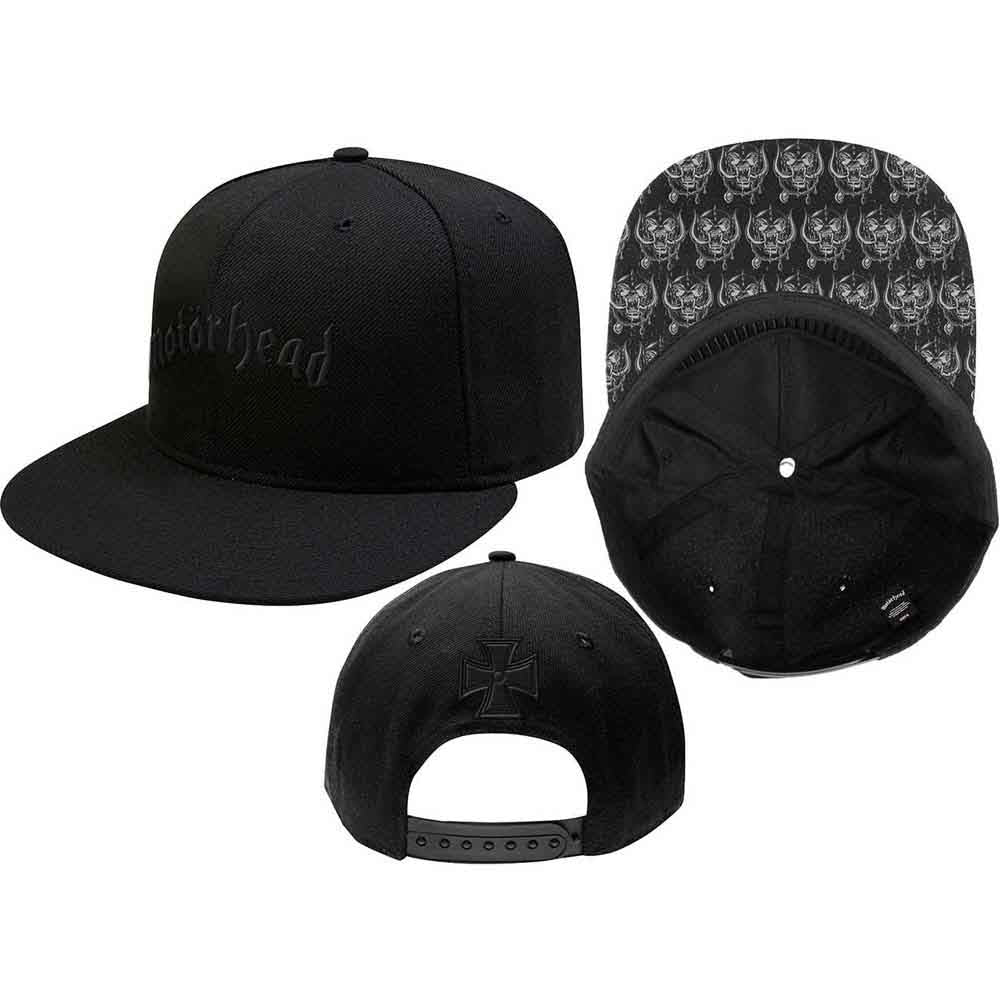 Motorhead Unisex Snapback Cap: Logo &amp; Warpig (Black)