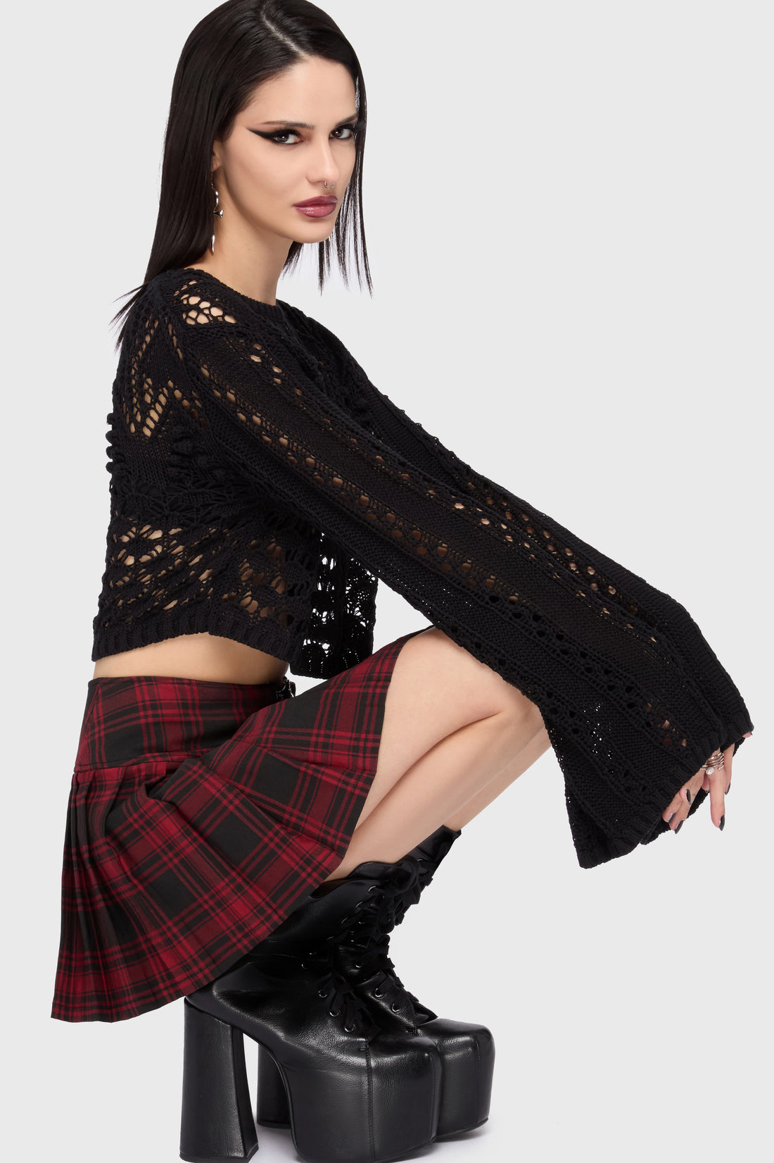Midnight Vale Cropped Sweater (✦ Killstar)