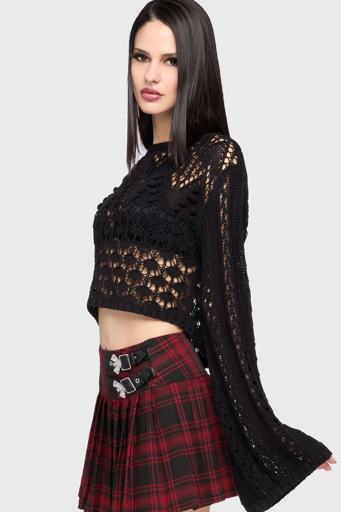 Midnight Vale Cropped Sweater (✦ Killstar)