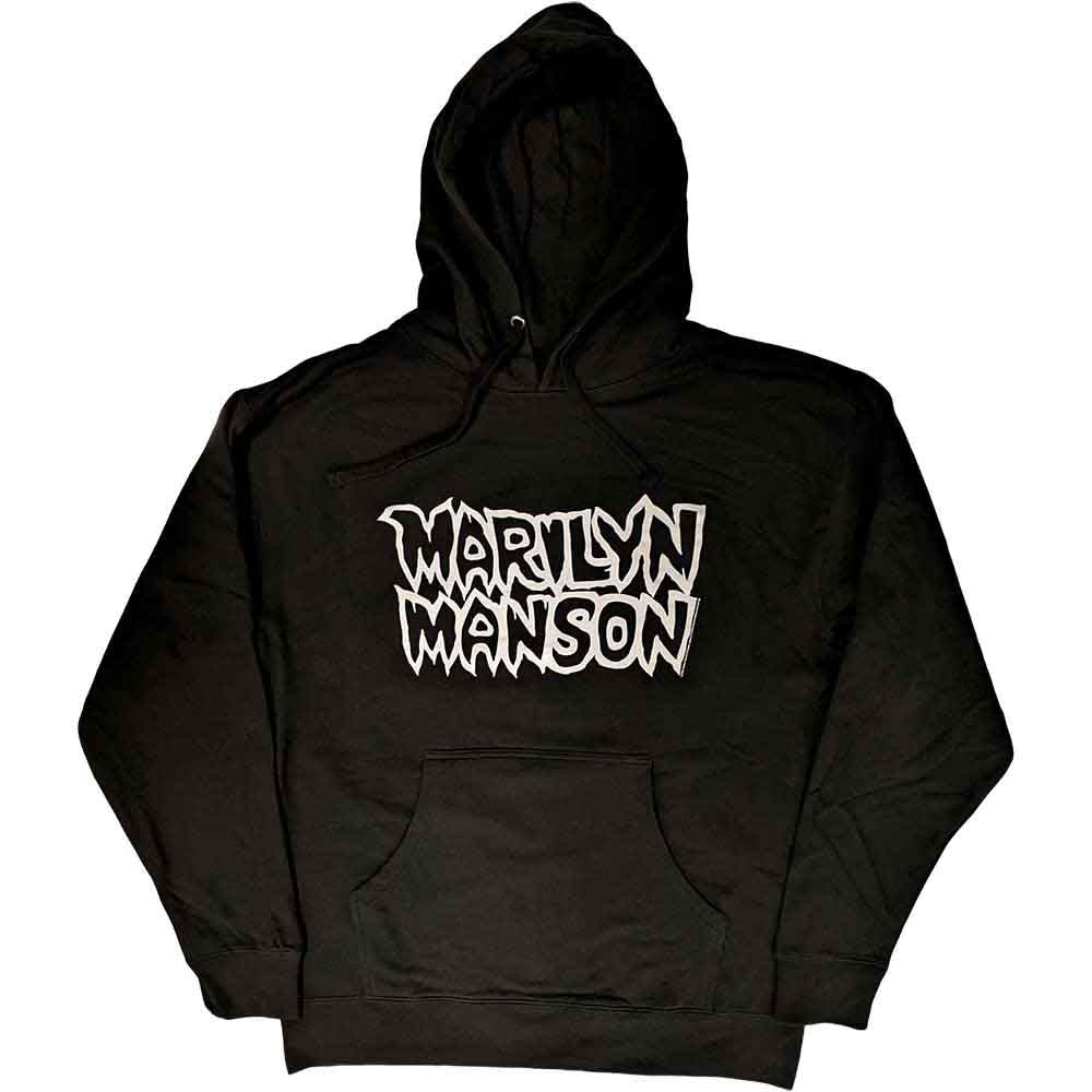 Marilyn Manson Unisex Pullover Hoodie: Classic Logo (Black) 