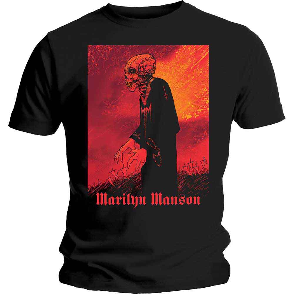Marilyn Manson Unisex T-Shirt: Mad Monk (Black) 