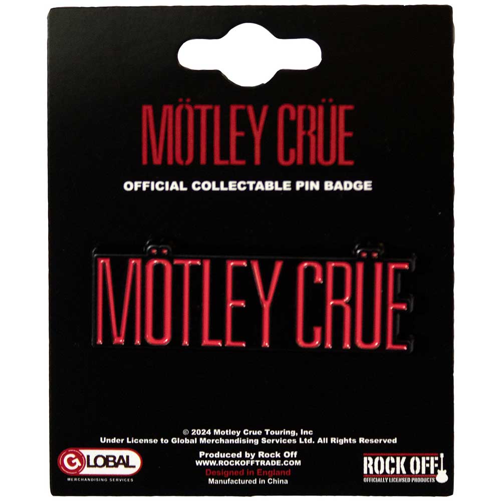 Motley Crue Pin Badge: Logo 