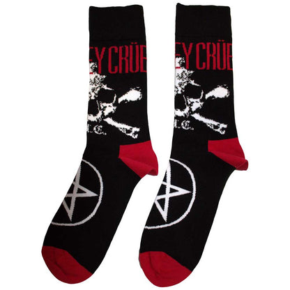 Motley Crue Unisex Ankle Socks: Skull &amp; Crossbones (Black) (UK Size 7 - 11)