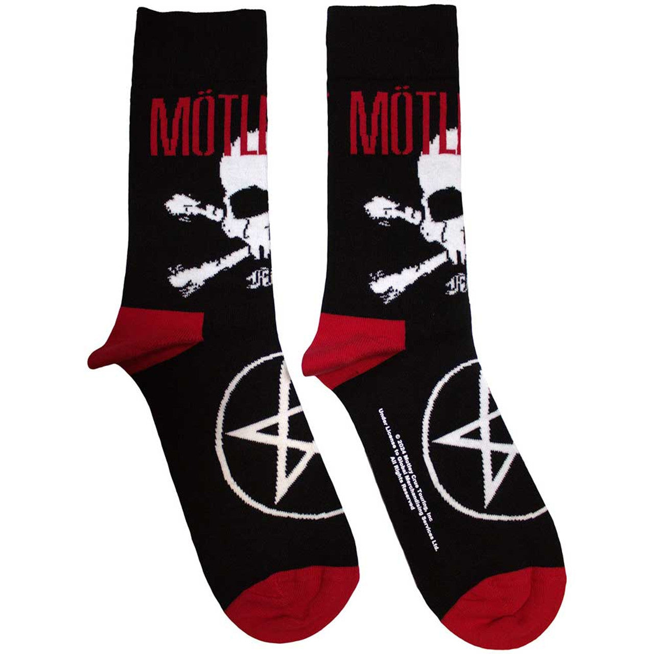 Motley Crue Unisex Ankle Socks: Skull &amp; Crossbones (Black) (UK Size 7 - 11)