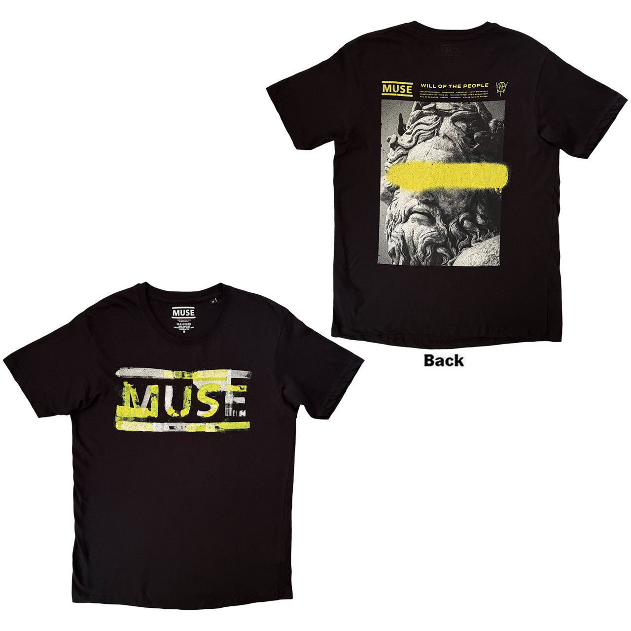 Muse Unisex T-Shirt: Will Of The People (Black) (Back Print)