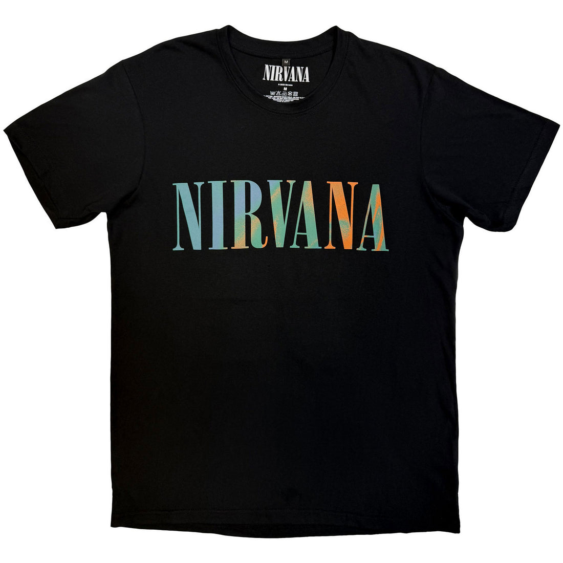 Nirvana Unisex Premium Carbon T-Shirt: In Utero Angel Swirl (Black) (Back Print)