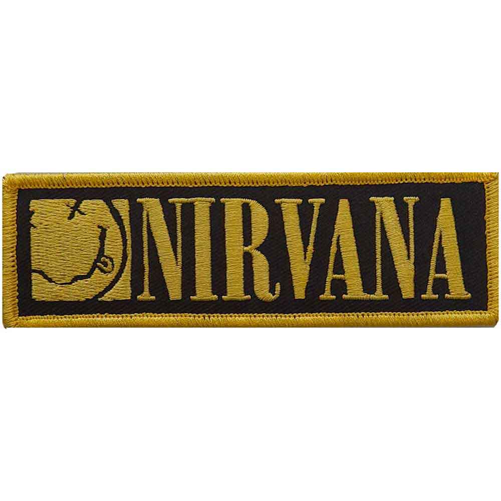 Nirvana Standard Patch: Logo &amp;amp; Happy Face 