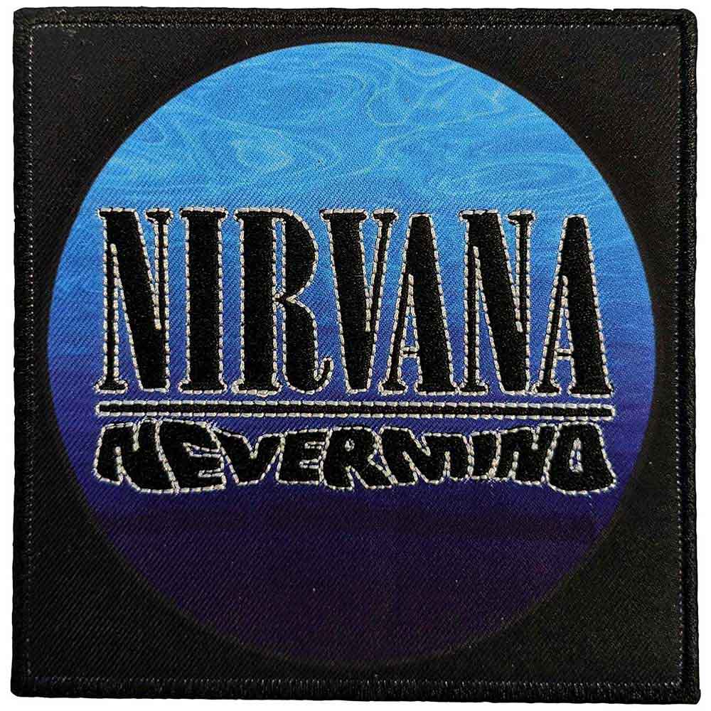 Nirvana Standard Patch: Nevermind Wavy Logo 