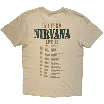 Nirvana Unisex T-Shirt: Angel Vintage (Sand) (Back Print)