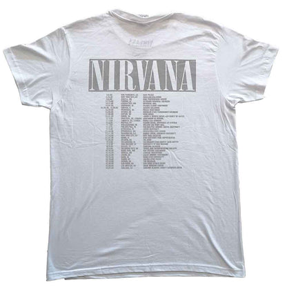 Nirvana Unisex T-Shirt: In Utero Tour (White) (Back Print)