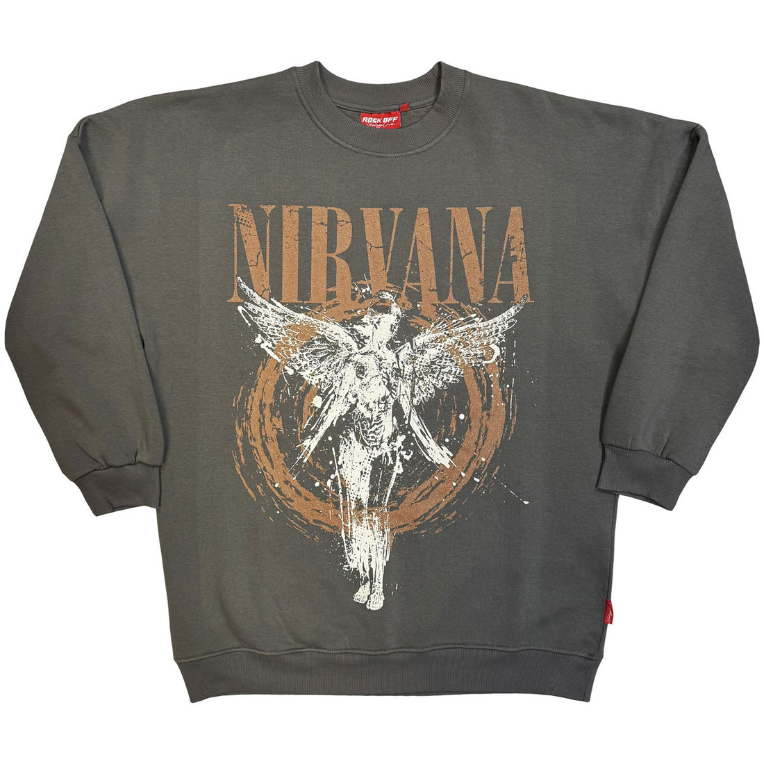 Nirvana Unplugged Sweatshirt: In Utero Angel Circle (Grey)