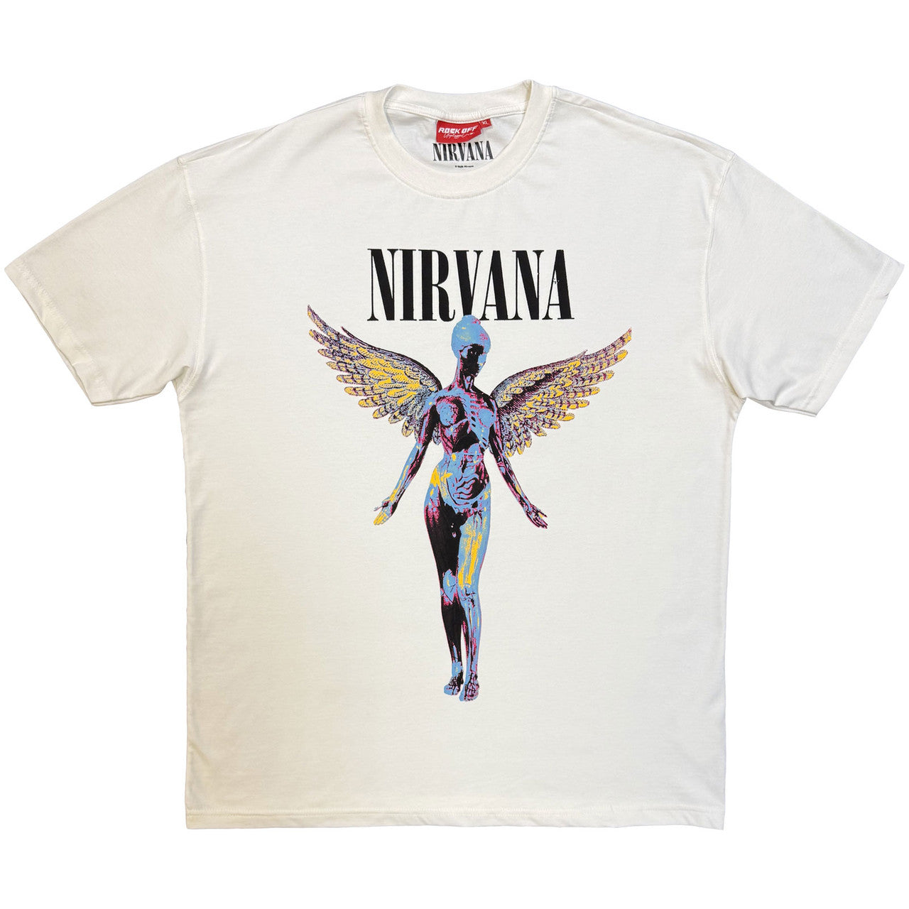 Nirvana Unplugged T-Shirt: In Utero Angel (Natural)