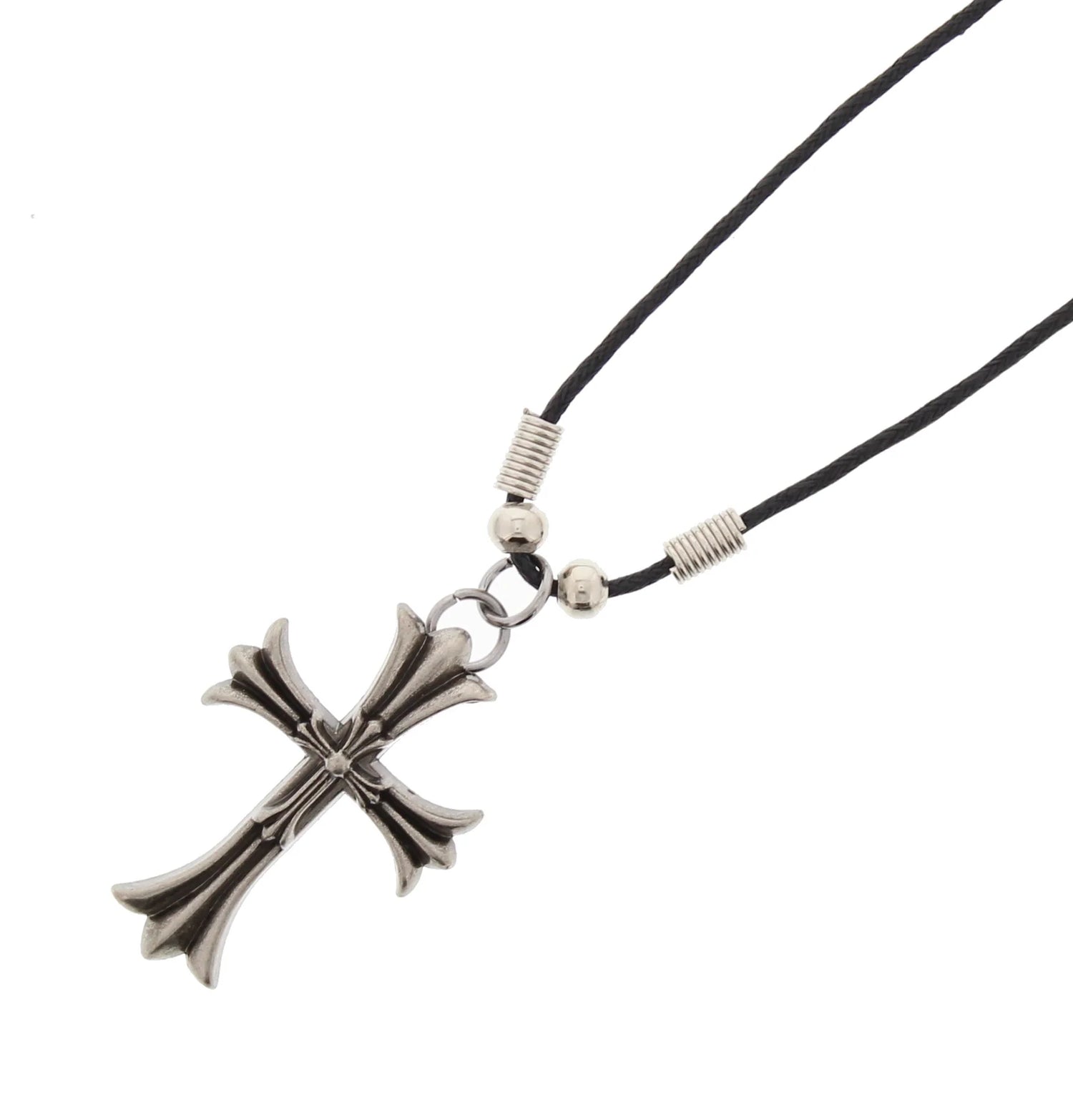 Double Cross Corded Necklace