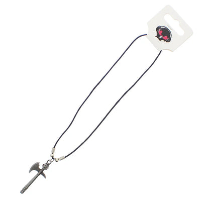 Skull Headed Axe Corded Necklace