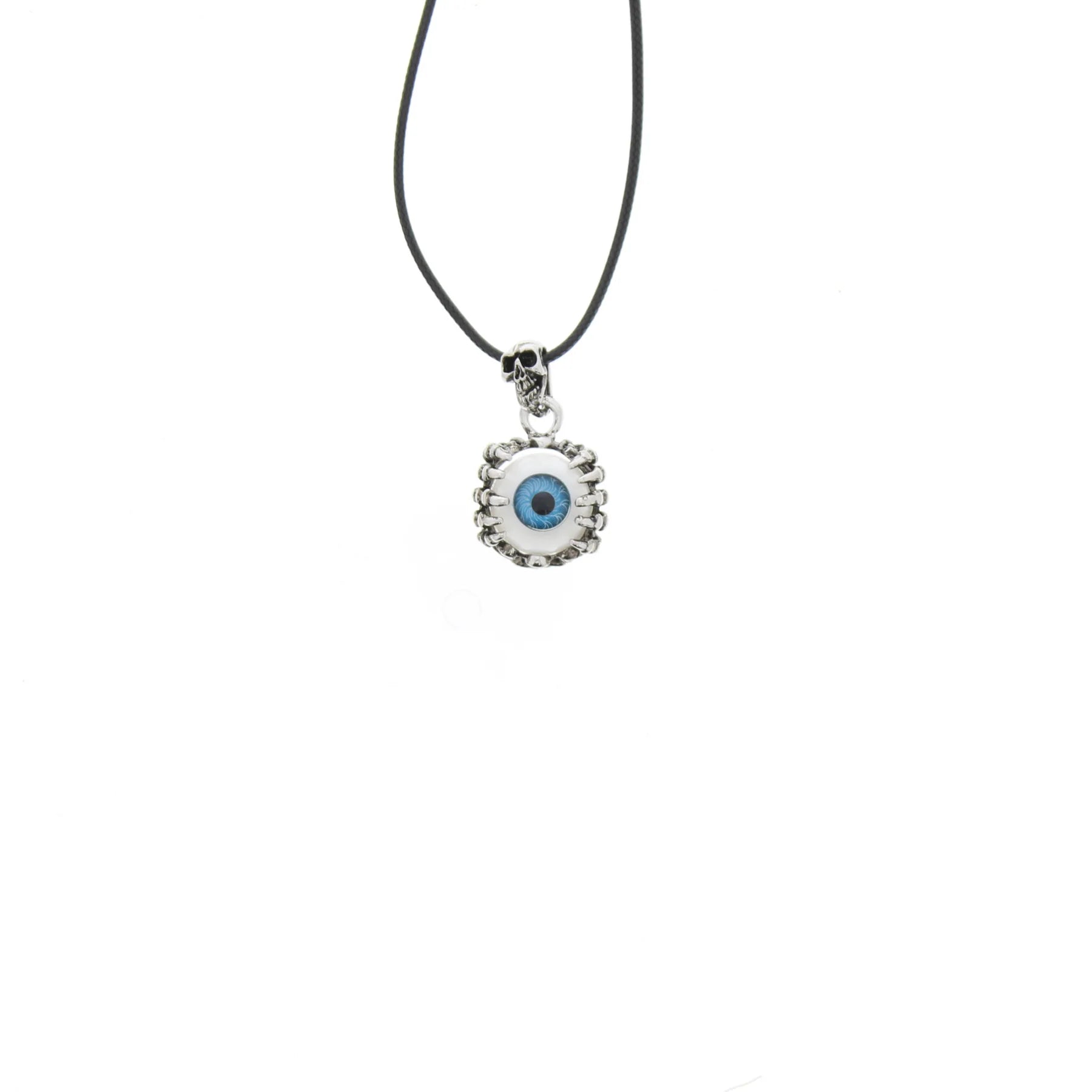 Evil Eye, Skull &amp; Skeleton Claw Pendant Corded Necklace