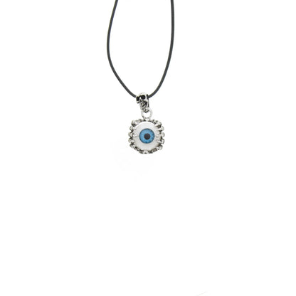 Evil Eye, Skull &amp; Skeleton Claw Pendant Corded Necklace