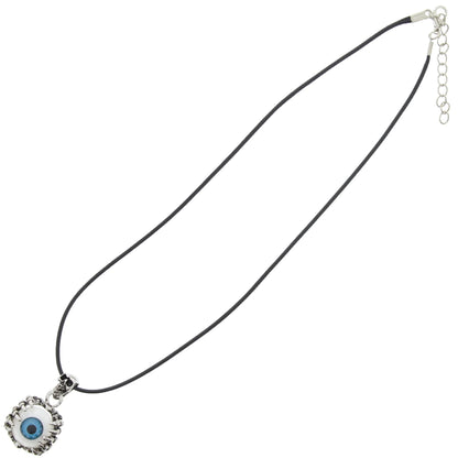 Evil Eye, Skull &amp; Skeleton Claw Pendant Corded Necklace