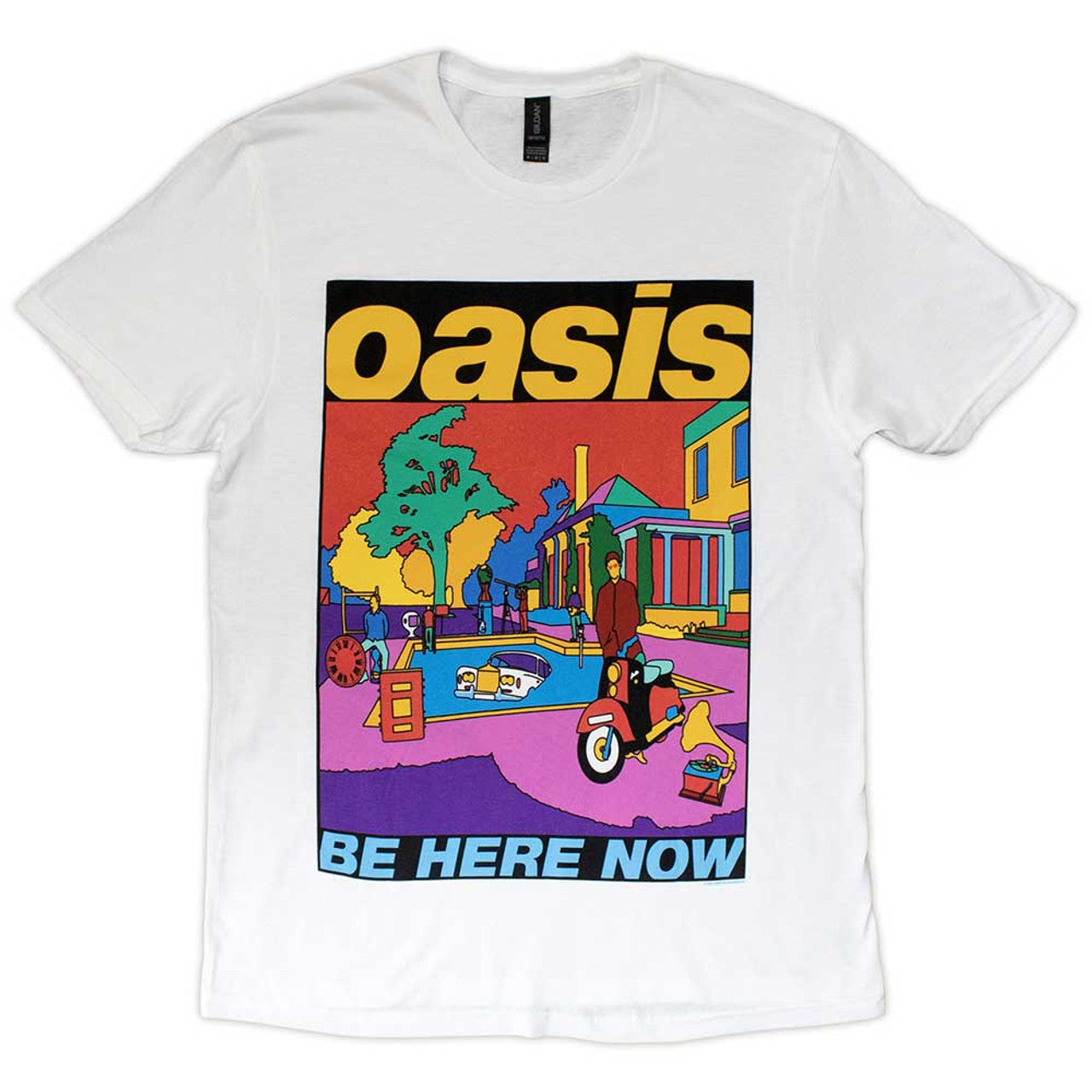 Oasis Unisex T-Shirt: Be Here Now Illustration (White) Oasis Unisex T-Shirt: Be Here Now Illustration (White) 