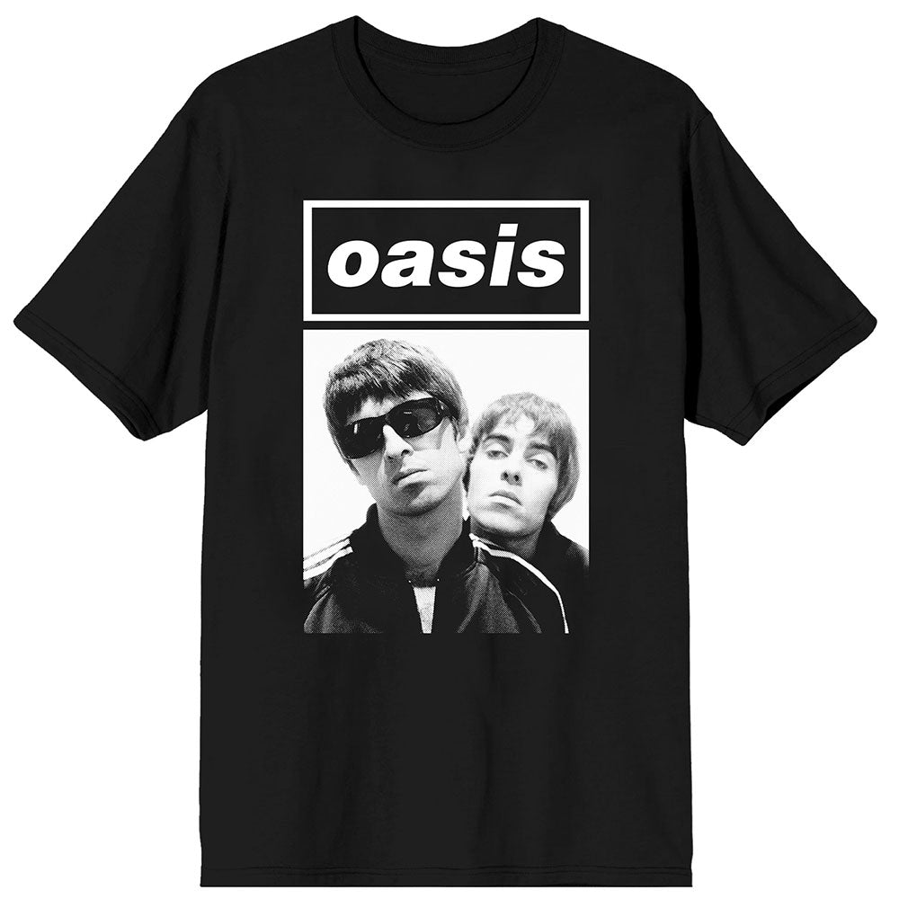 Oasis Unisex T-Shirt: Noel &amp; Liam Boxed Photo (Black)