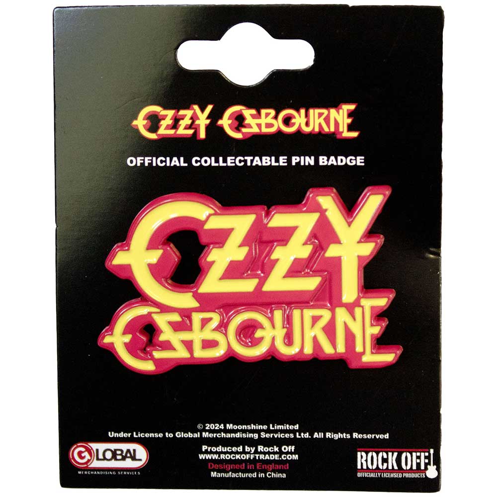 Ozzy Osbourne Pin Badge: Stacked Logo 