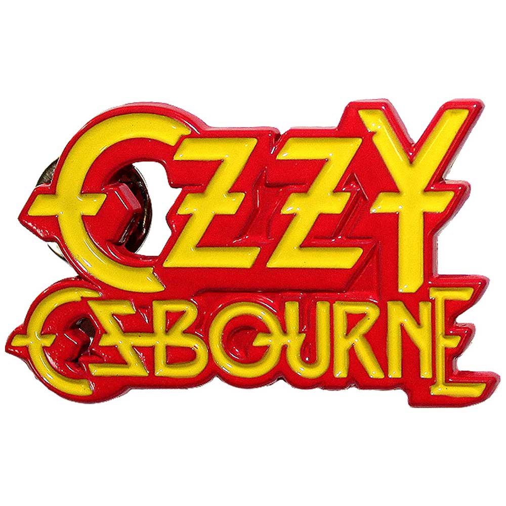 Ozzy Osbourne Pin Badge: Stacked Logo 