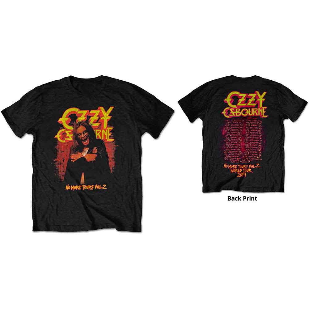 Ozzy Osbourne Unisex T-Shirt: No More Tears Vol. 2. (Black) (Back Print &amp; Collectors Edition)