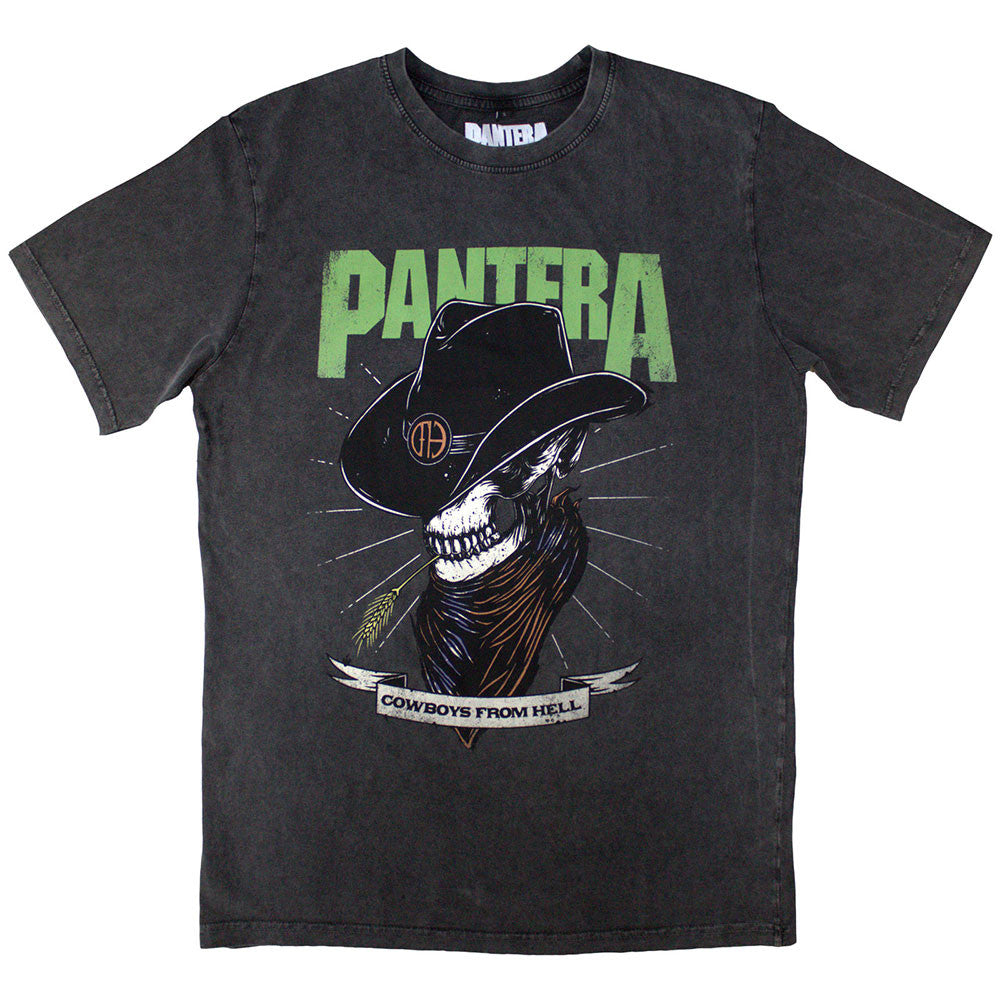 Wash T-Shirt: Skeleton Cowboy (Charcoal Grey)