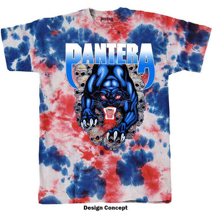 Pantera Unisex T-Shirt: Panther (Blue) (Wash Collection)