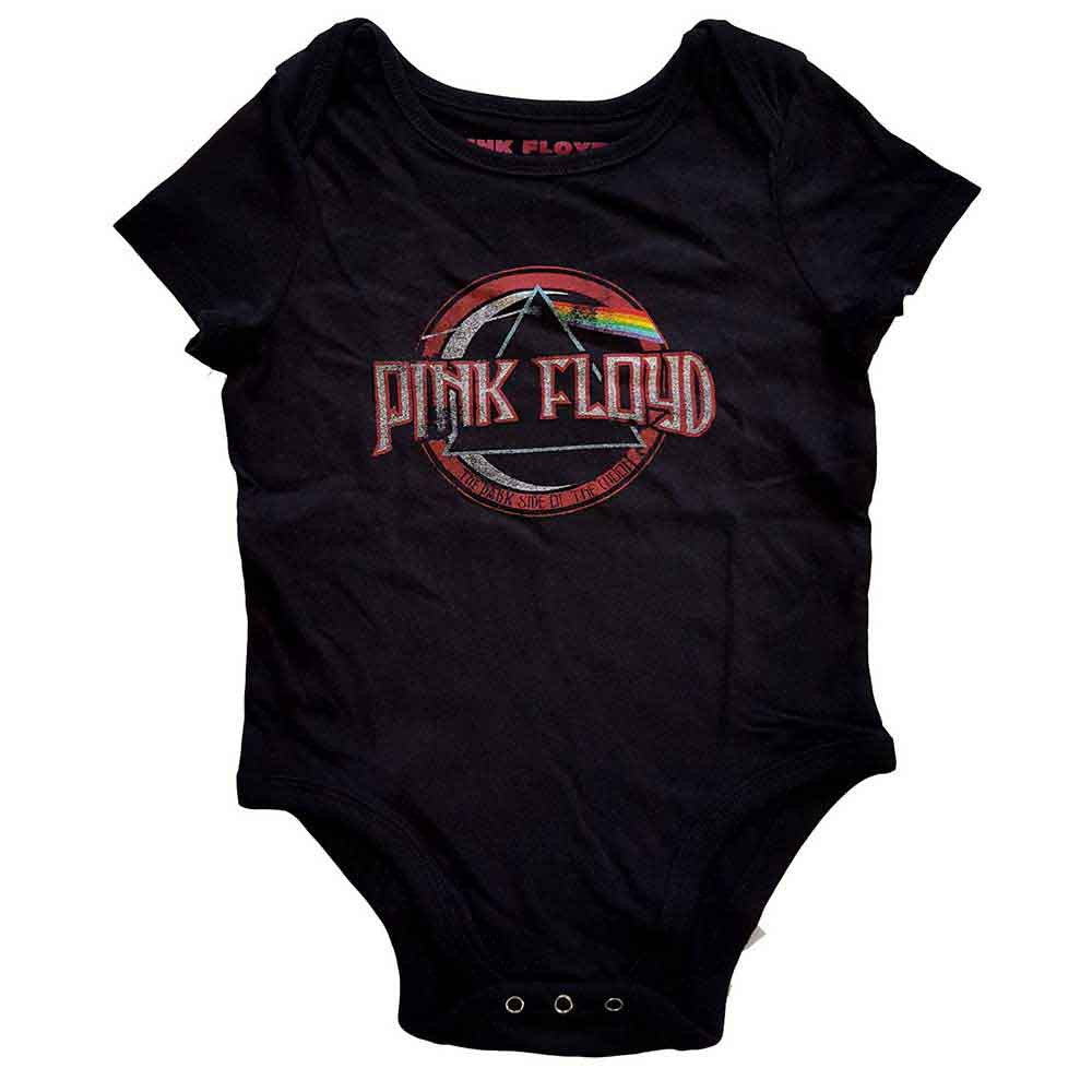Pink Floyd Kids Baby Grow: Vintage Dark Side of the Moon Seal (Black)