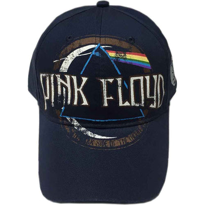 Pink Floyd Unisex Baseball Cap: Dark Side of the Moon Album Distressed (Navy Blue)