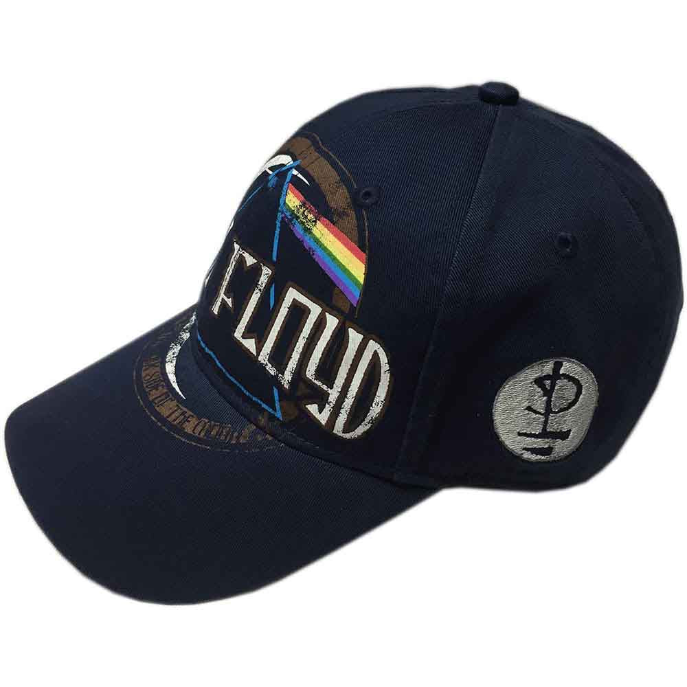 Pink Floyd Unisex Baseball Cap: Dark Side of the Moon Album Distressed (Navy Blue)