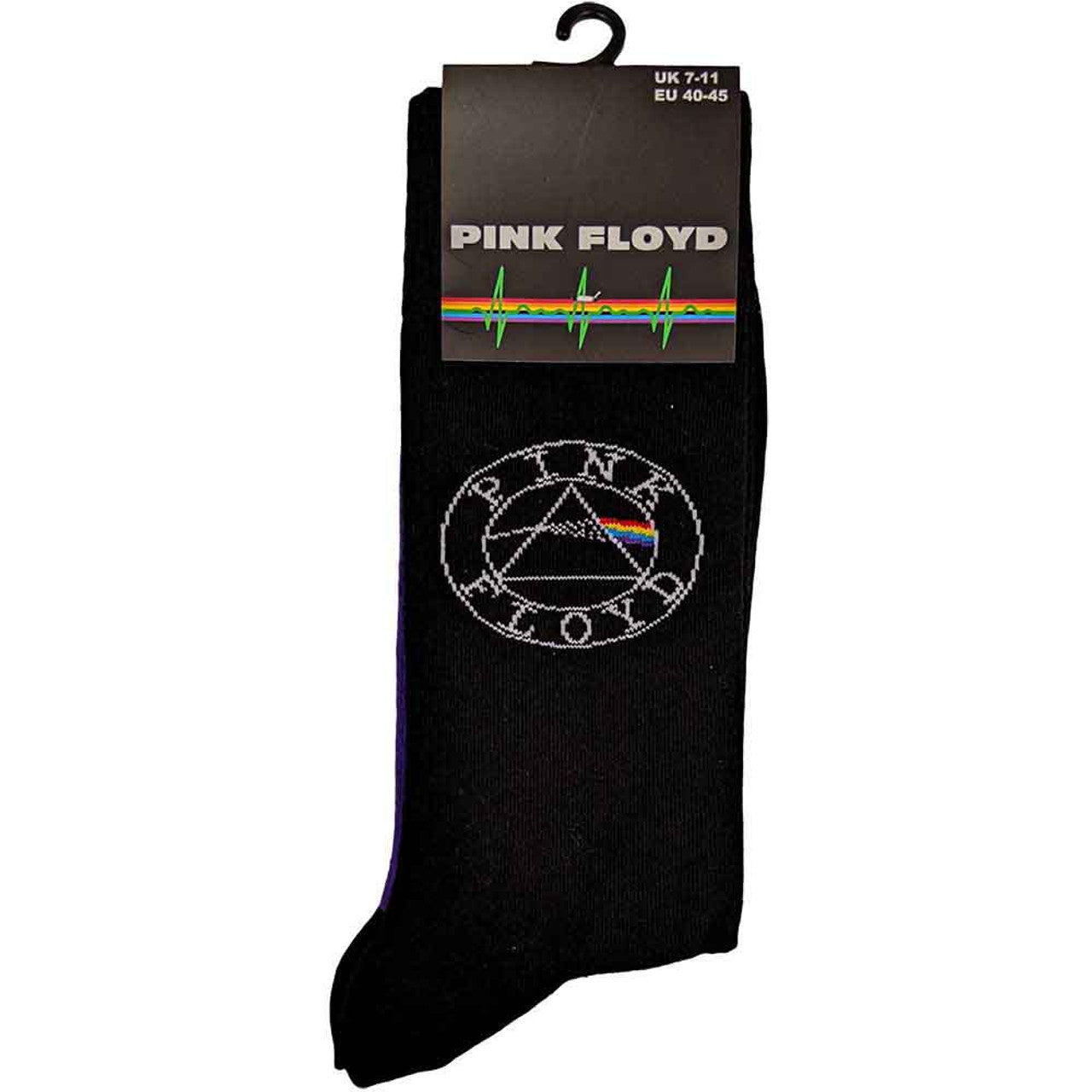 Pink Floyd Unisex Ankle Socks: Spectrum Sole (Black) (UK Size 7 - 11)