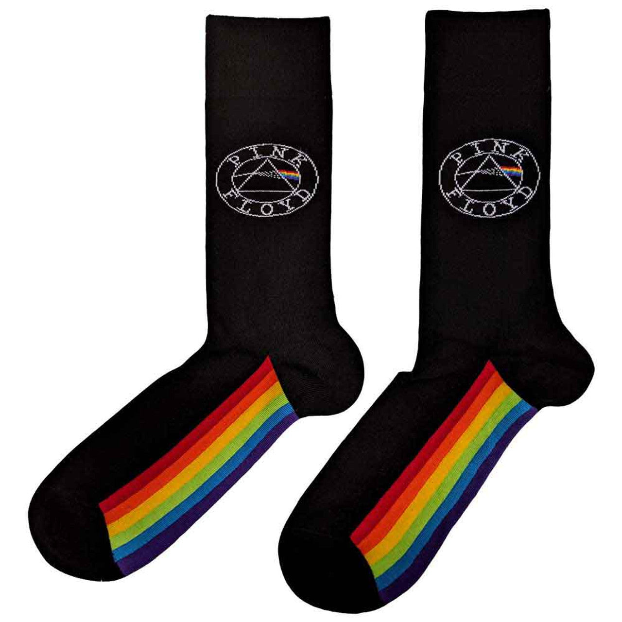 Pink Floyd Unisex Ankle Socks: Spectrum Sole (Black) (UK Size 7 - 11)