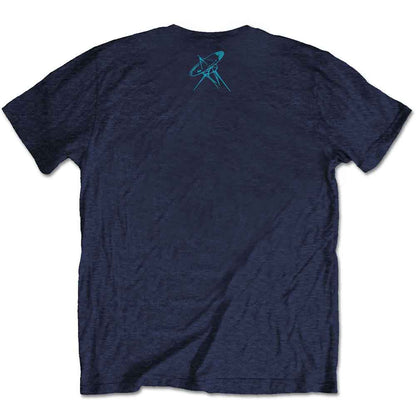 Pink Floyd Unisex T-Shirt: First In Space Vignette (Navy Blue) (Back Print)