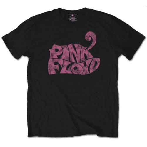 Pink Floyd Unisex T-Shirt: Swirl Logo (Black)