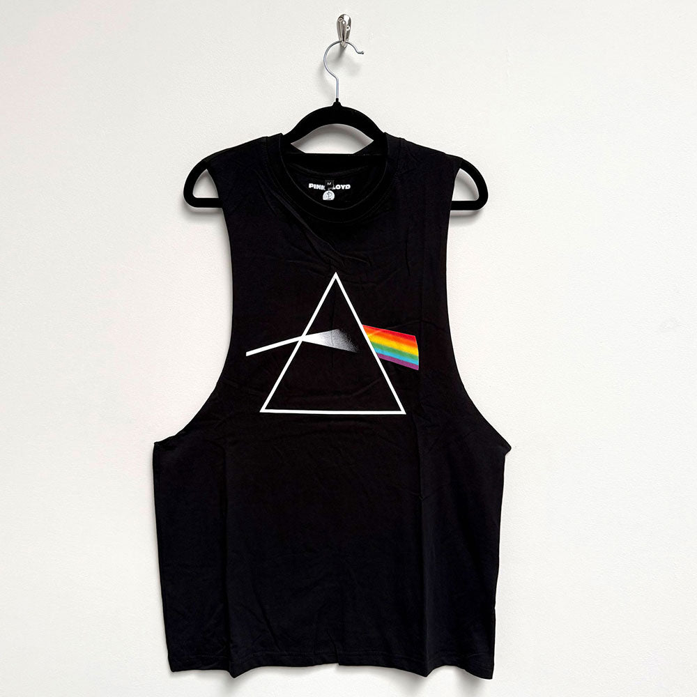 Pink Floyd Unisex Vest T-Shirt: Dark Side of the Moon Album (Black) 