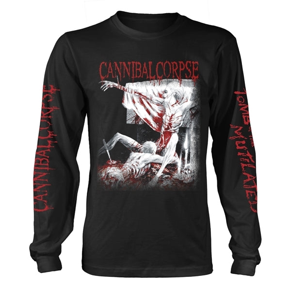 Cannibal Corpse Unisex Long Sleeve T-Shirt: Tomb Of The Mutilated (Explicit) (Black) (Back &amp; Sleeve Print)