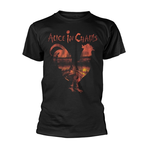 Alice In Chains Unisex T-Shirt: Dirt Rooster Silhouette (Black) 
