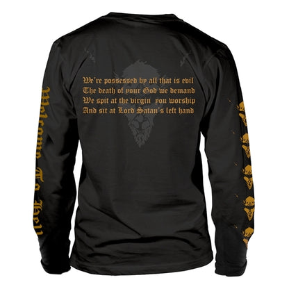 Venom - Unisex Long Sleeve Shirt: Welcome To Hell Gold (Black)