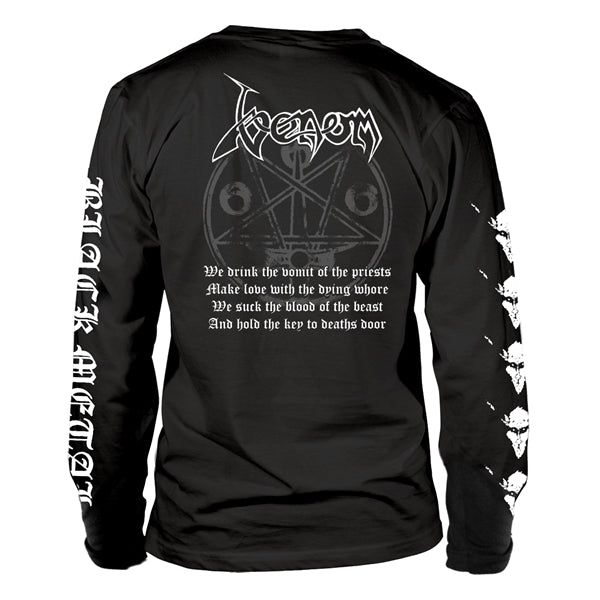 Venom - Unisex Long Sleeve Shirt: Black Metal White (Black)