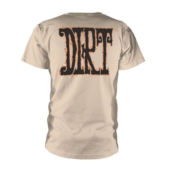 Alice In Chains Unisex T-Shirt: Vintage Dirt Sun (Natural) (Back Print)